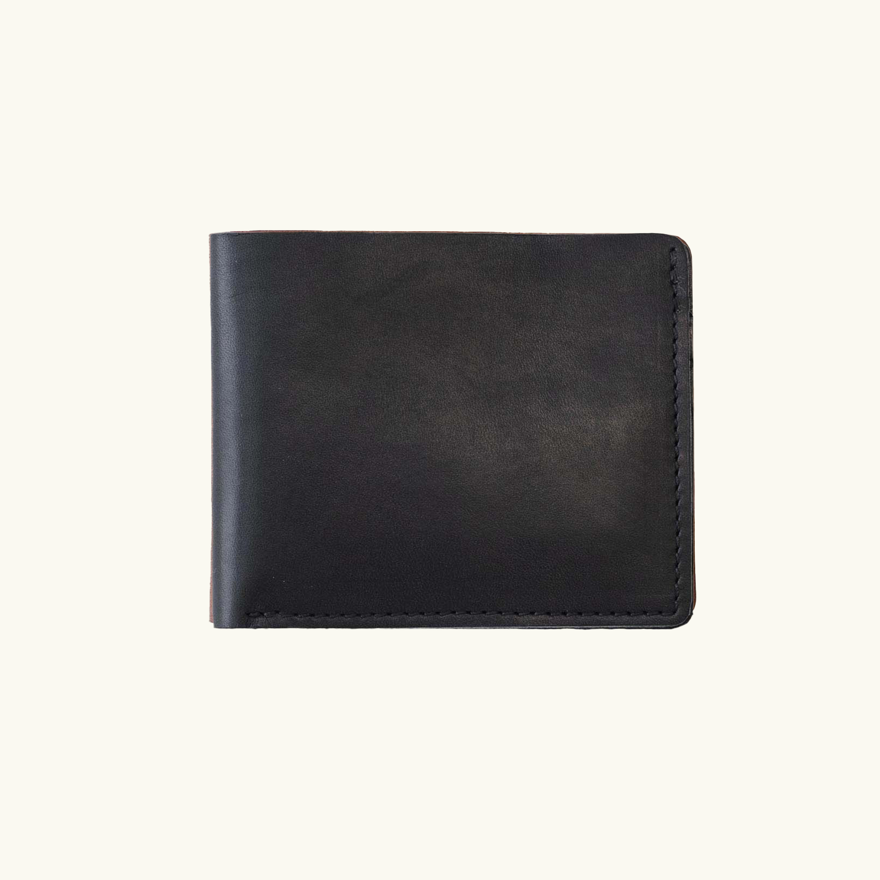 Full-Grain Leather Bifold Wallet: Black