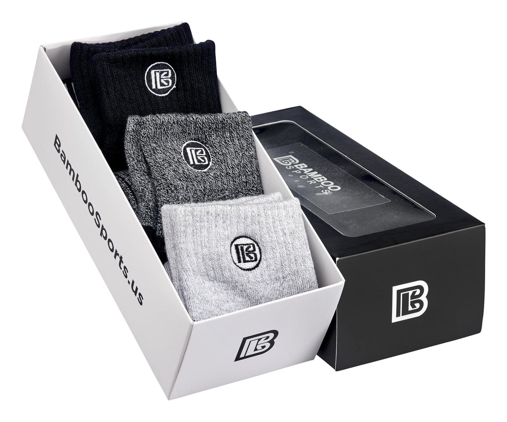 Premium Bamboo Rayon Quarter High Crew Socks