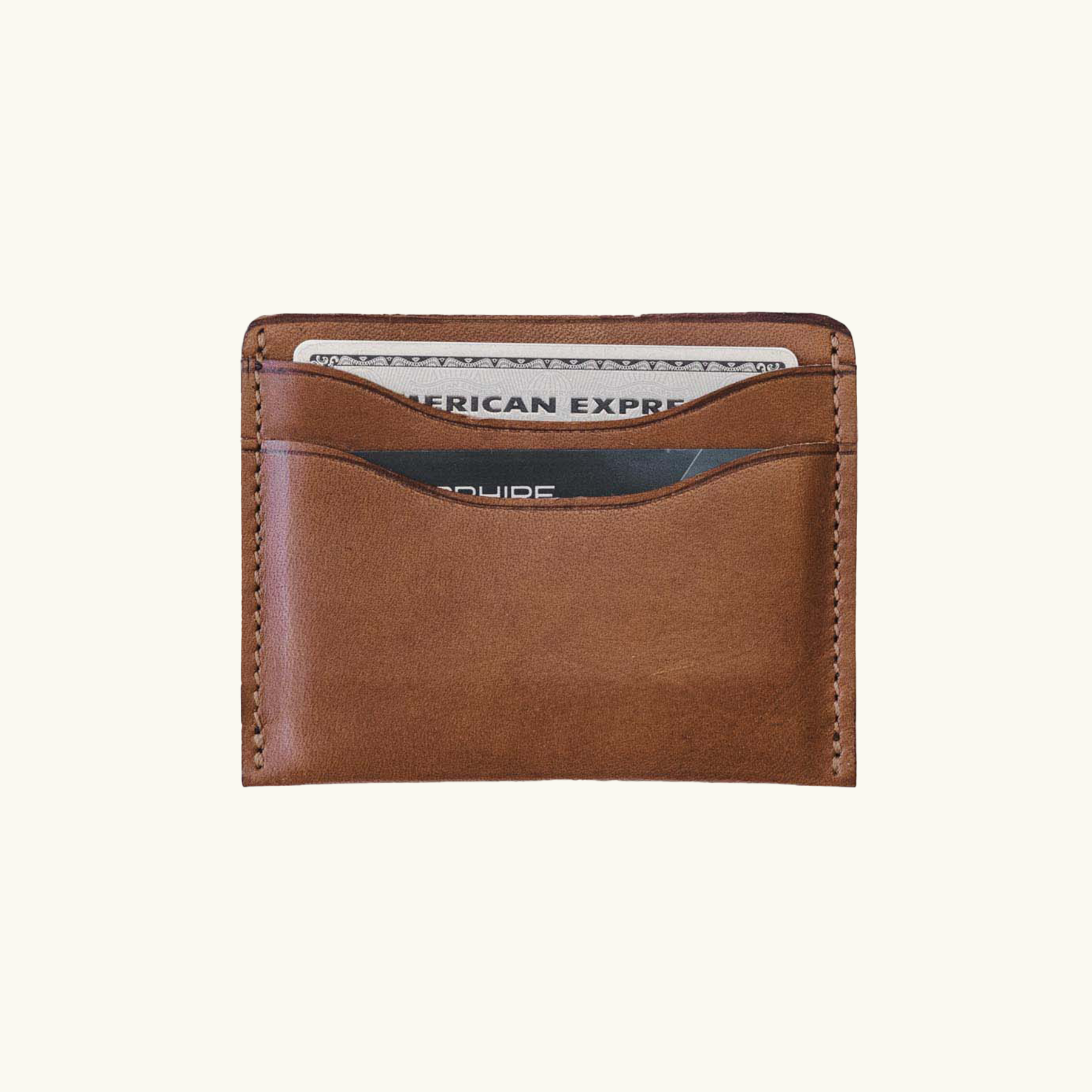 Full-Grain Leather Card Wallet – Slim Minimalist: Mixed Black