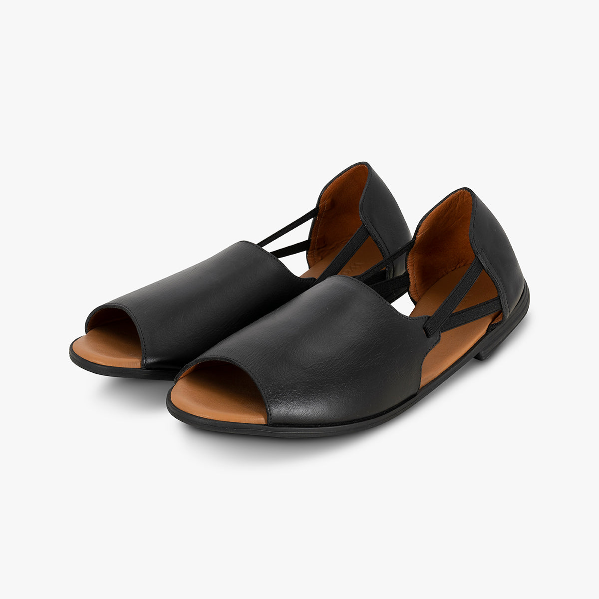 Jet Black Peep Toes
