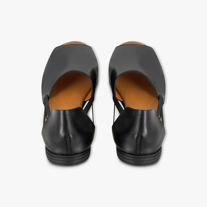 Jet Black Peep Toes