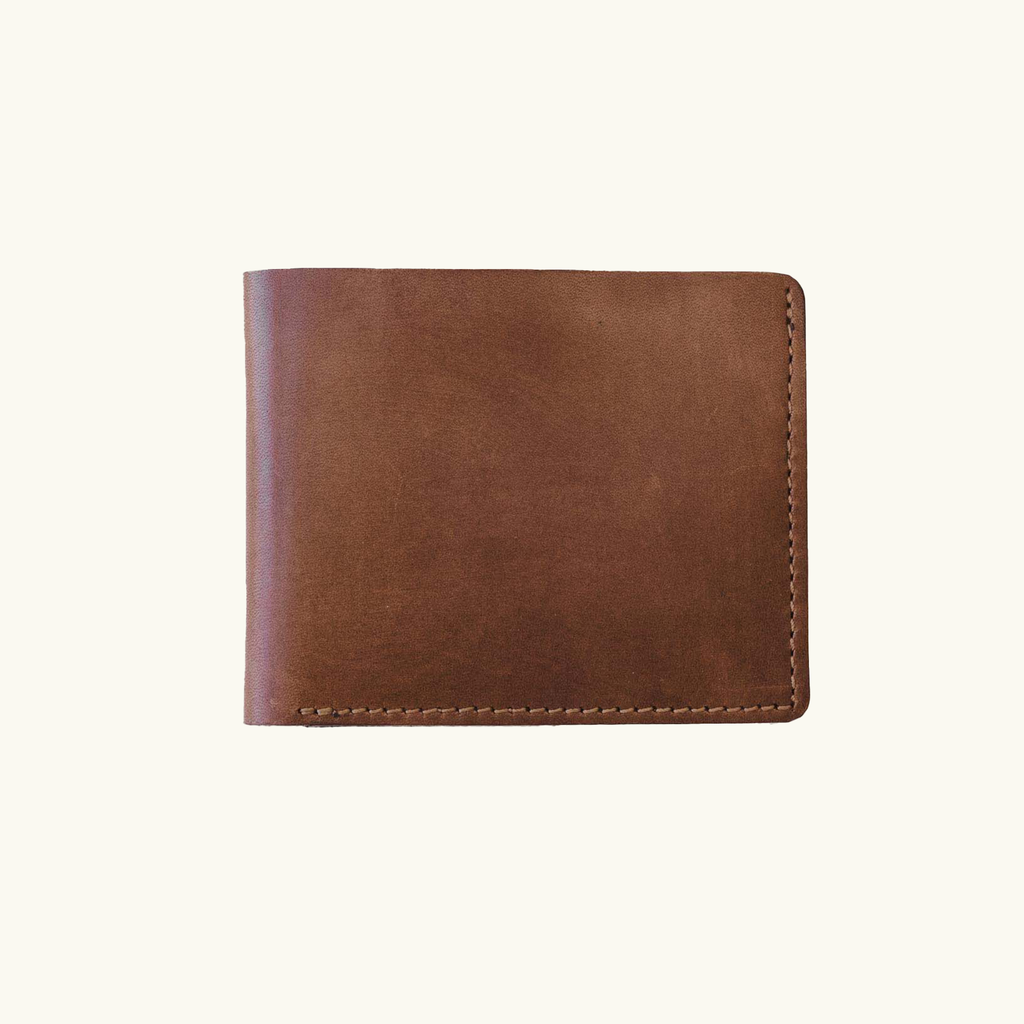 Full-Grain Leather Bifold Wallet: Chocolate
