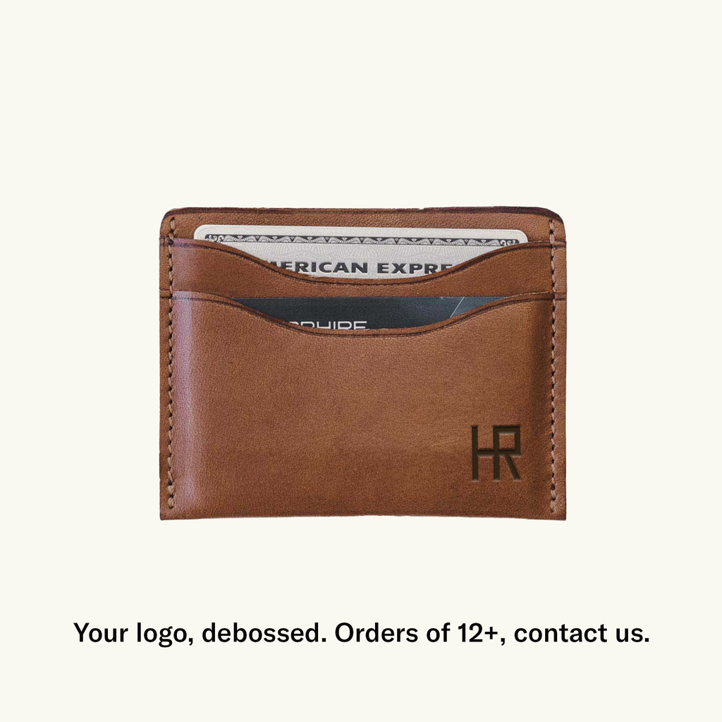 Full-Grain Leather Card Wallet – Slim Minimalist: Mixed Black