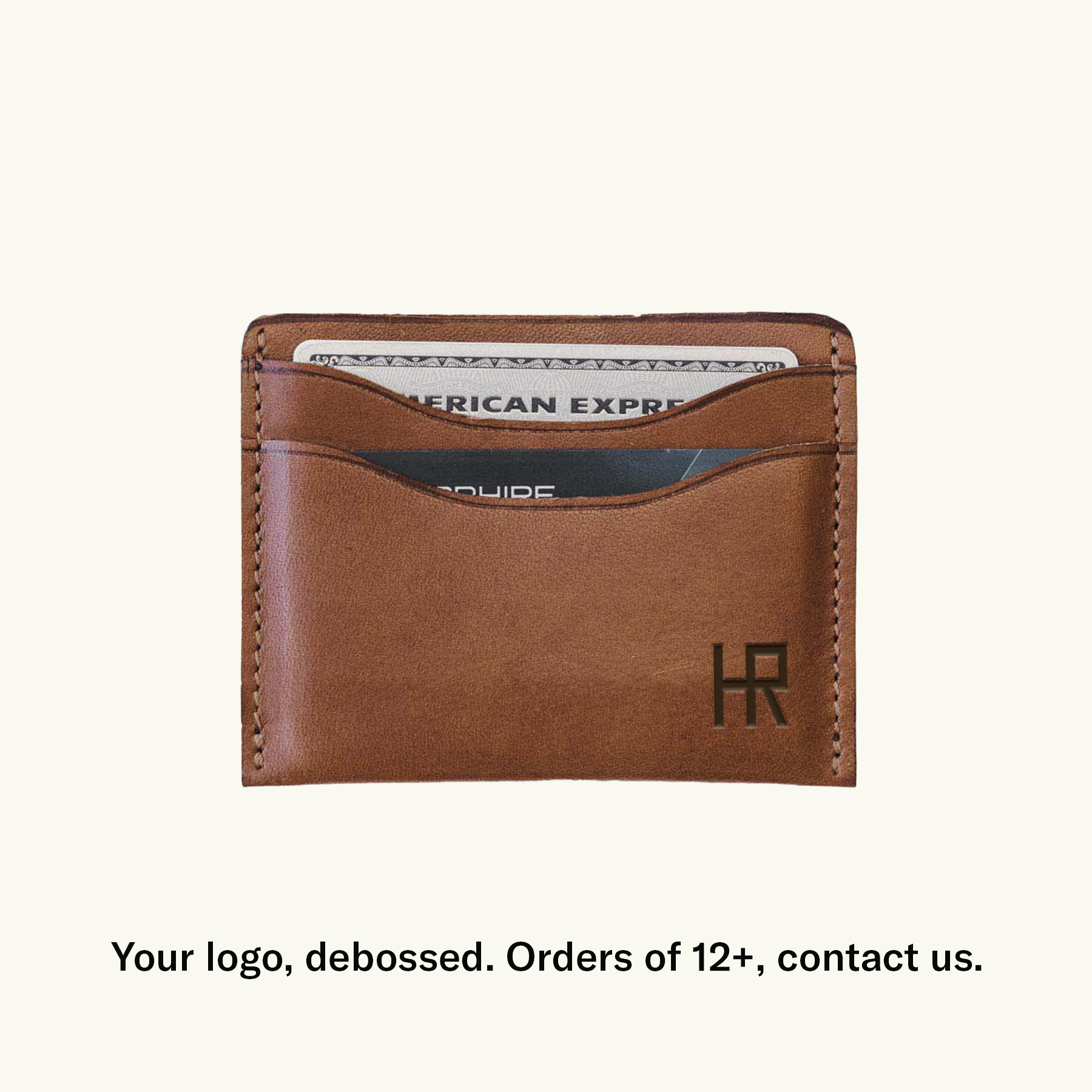 Full-Grain Leather Card Wallet – Slim Minimalist: Mixed Black