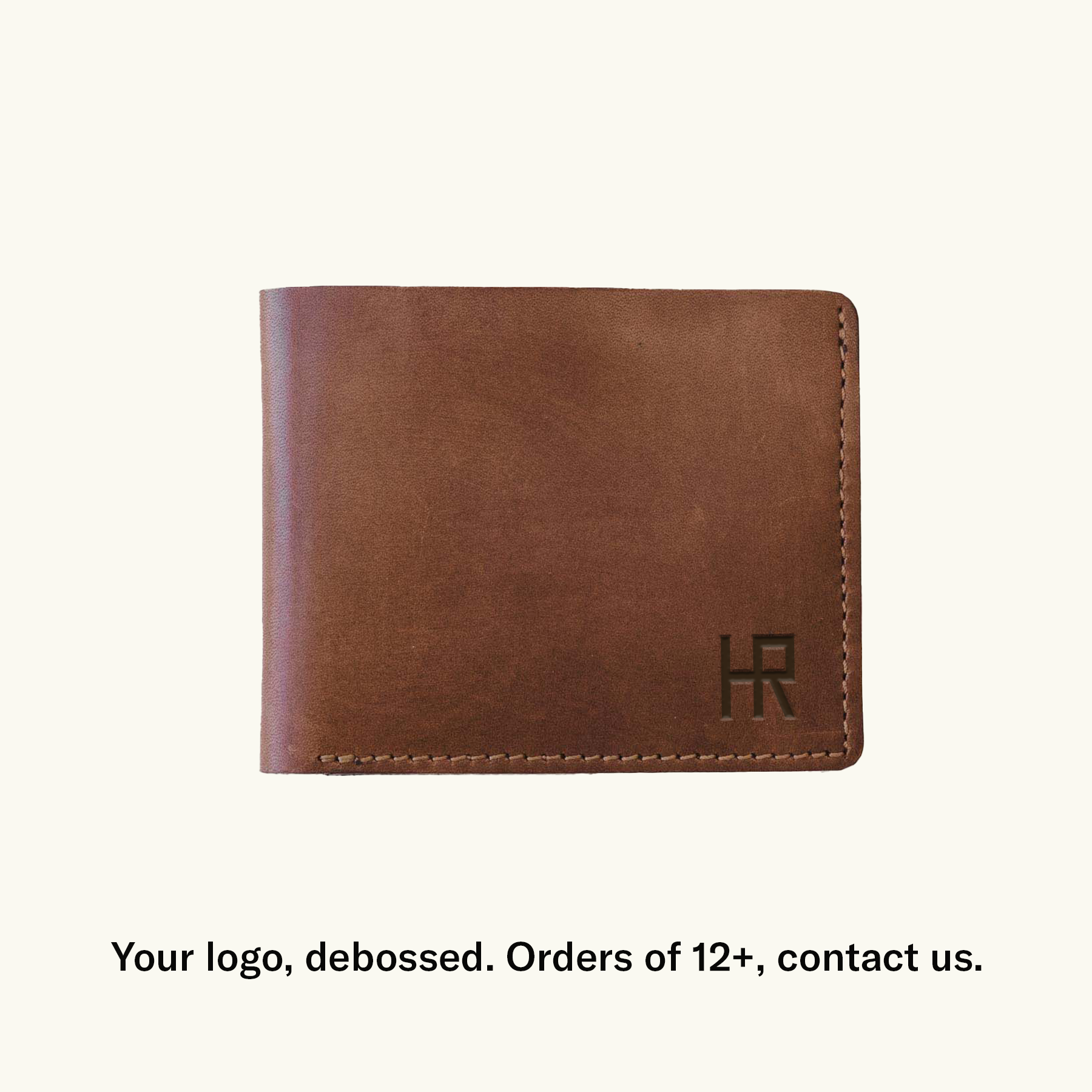 Full-Grain Leather Bifold Wallet: Black
