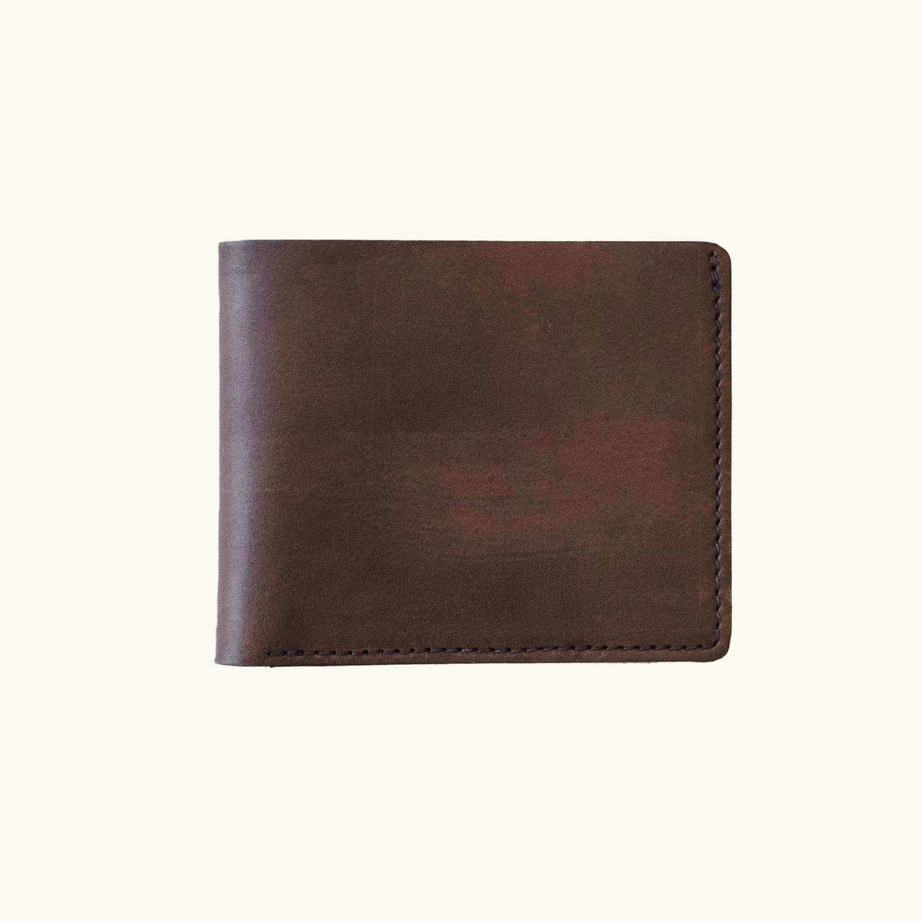 Full-Grain Leather Bifold Wallet: Black