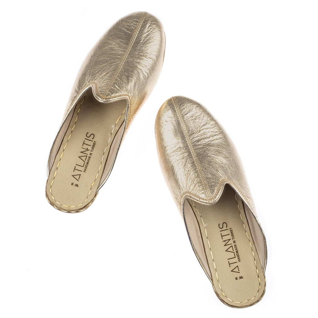 Women's Gold Slippers
