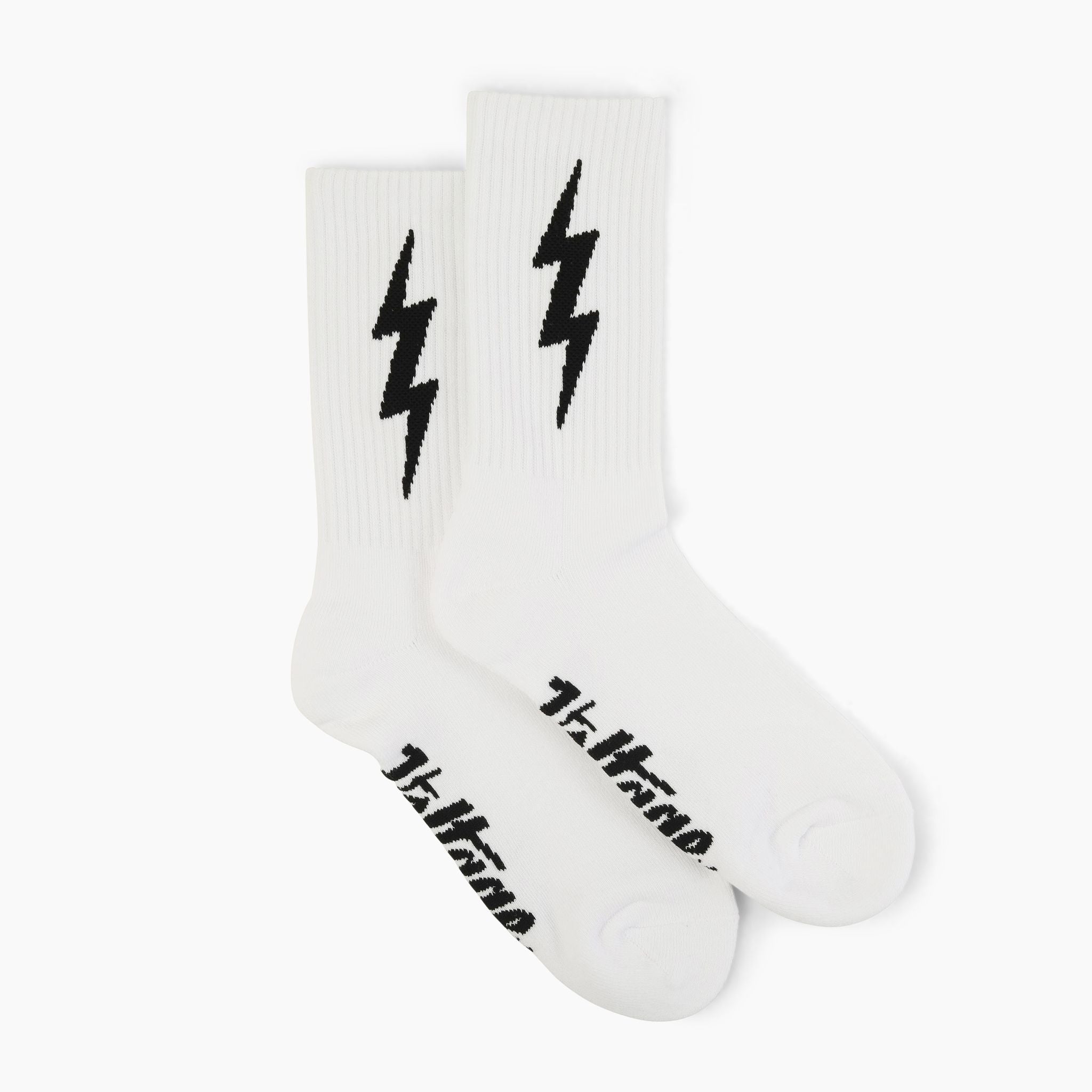 White VOLT Lucky Cotton Crew Socks