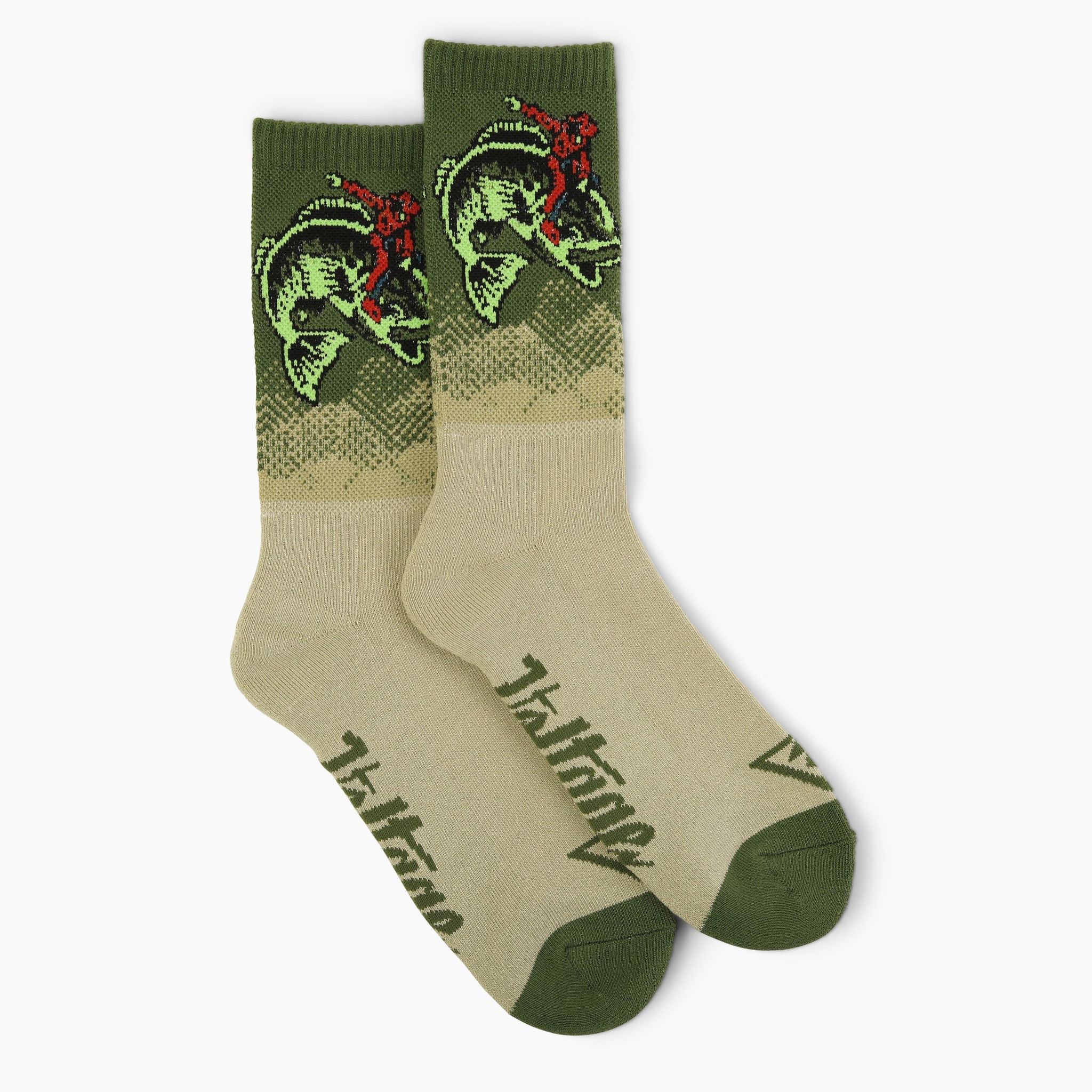 Buckin' Bass Lucky Cotton Crew Socks
