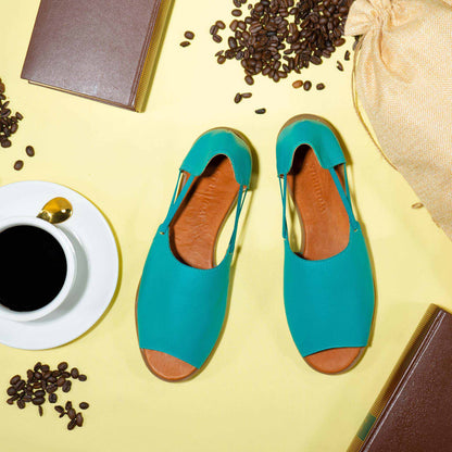 Turquoise Peep Toes