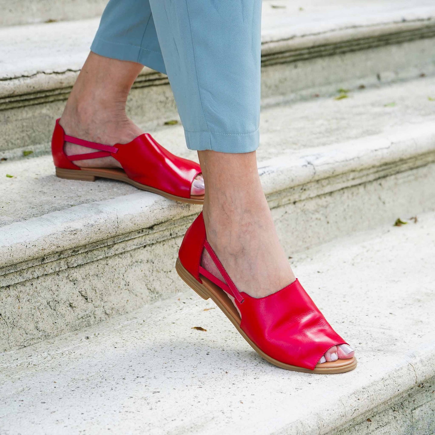 Imperial Red Peep Toes