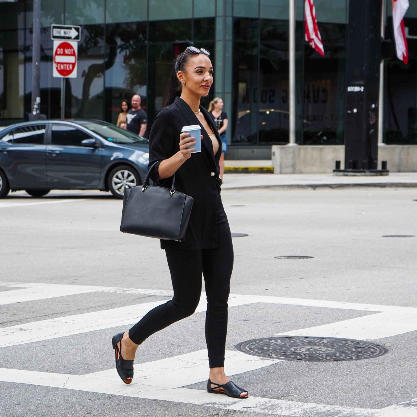 Jet Black Peep Toes
